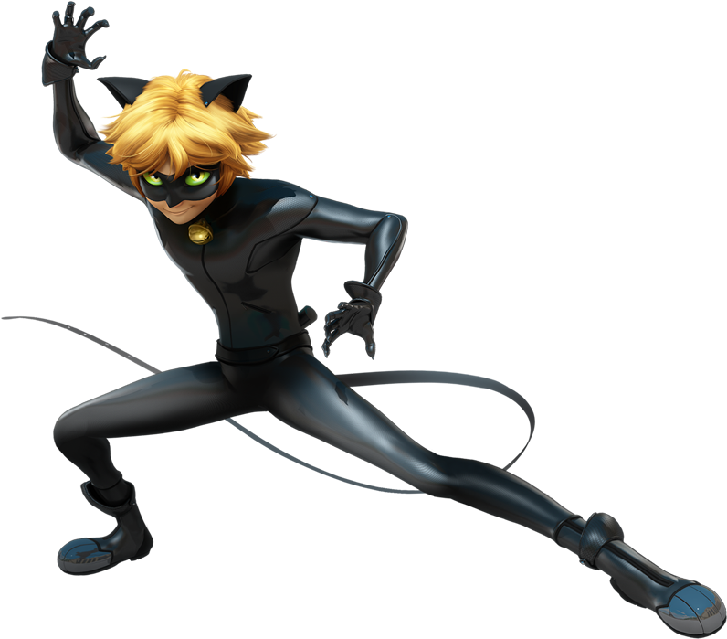 Miraculous Ladybug Cat Noir Png (1366x804), Png Download