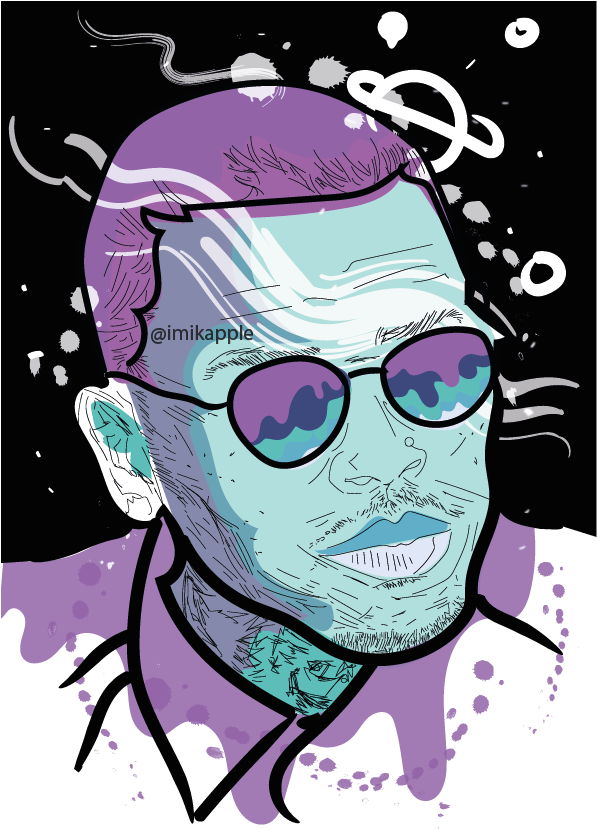 Chris Brown - Instagram\tumblr - @imikapple - @imikapple - Illustration (596x842), Png Download