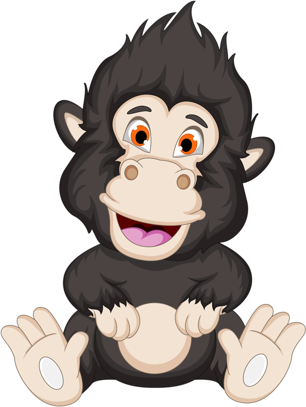 Chimpanzee Clipart Gorilla Face - Illustration (620x800), Png Download
