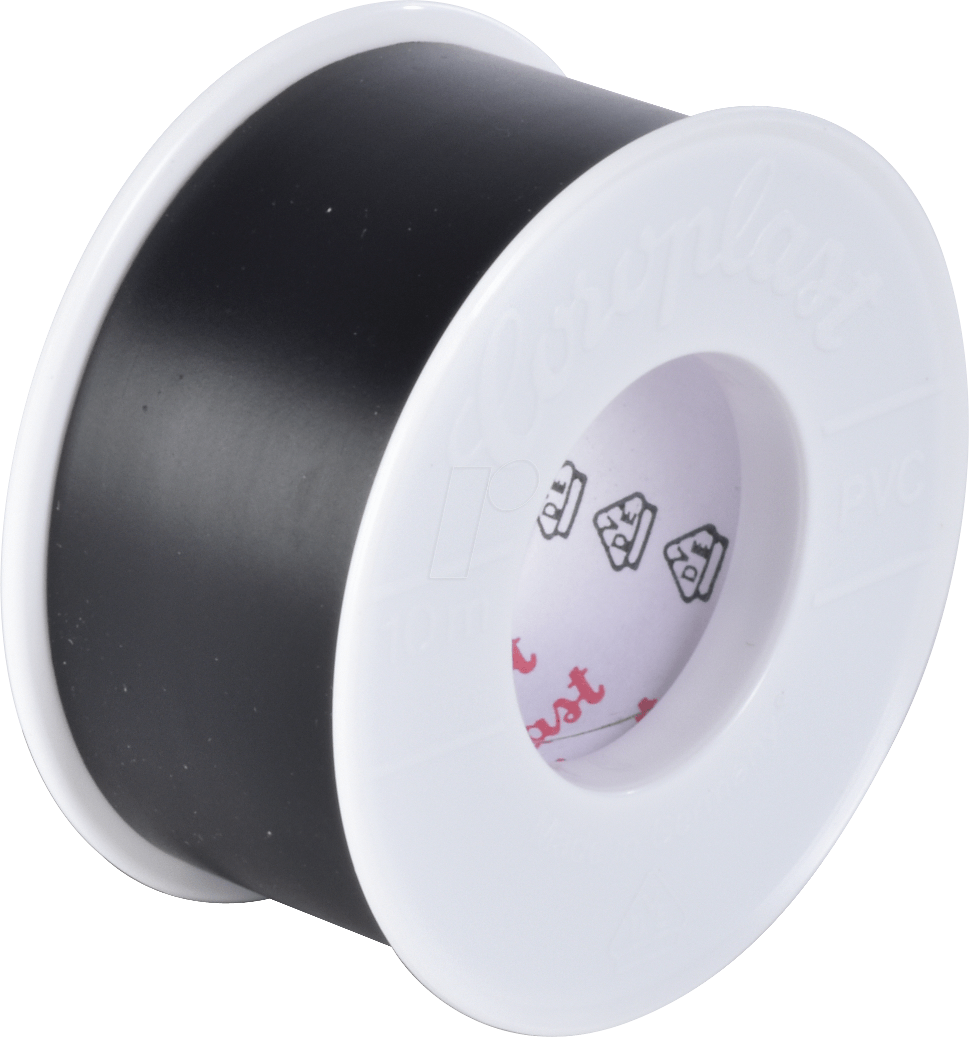 Vde Electrical Insulation Tape, 10 M, 25 Mm, Black - Circle (1935x2069), Png Download