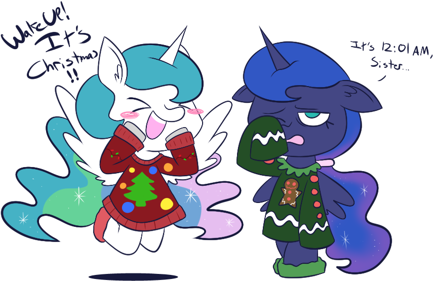 Typhwosion, Christmas Sweater, Clothes, Princess Celestia, - Cartoon (887x590), Png Download