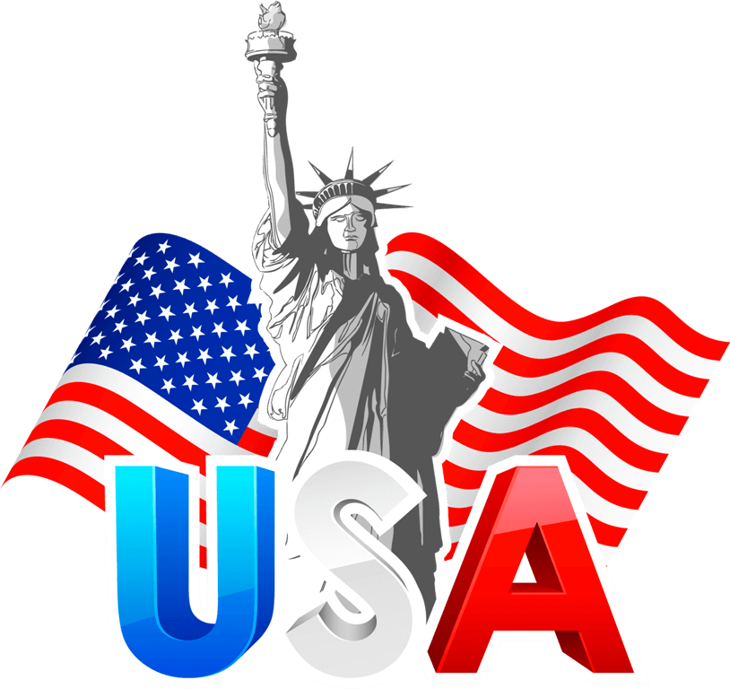 Real Estate Investment Clipart Veterans Day - Statue Of Liberty With American Flag (814x768), Png Download