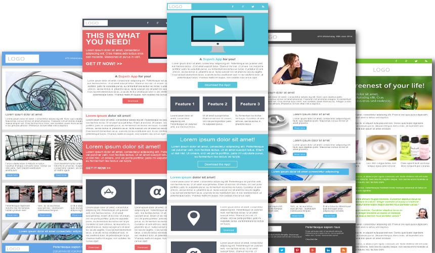 Cool Newsletter Templates Free Free Responsive Email - Best Responsive Email Templates (860x500), Png Download