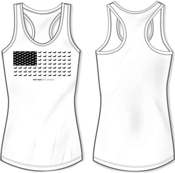Hot Dog American Flag Tank - Sweater Vest (597x600), Png Download