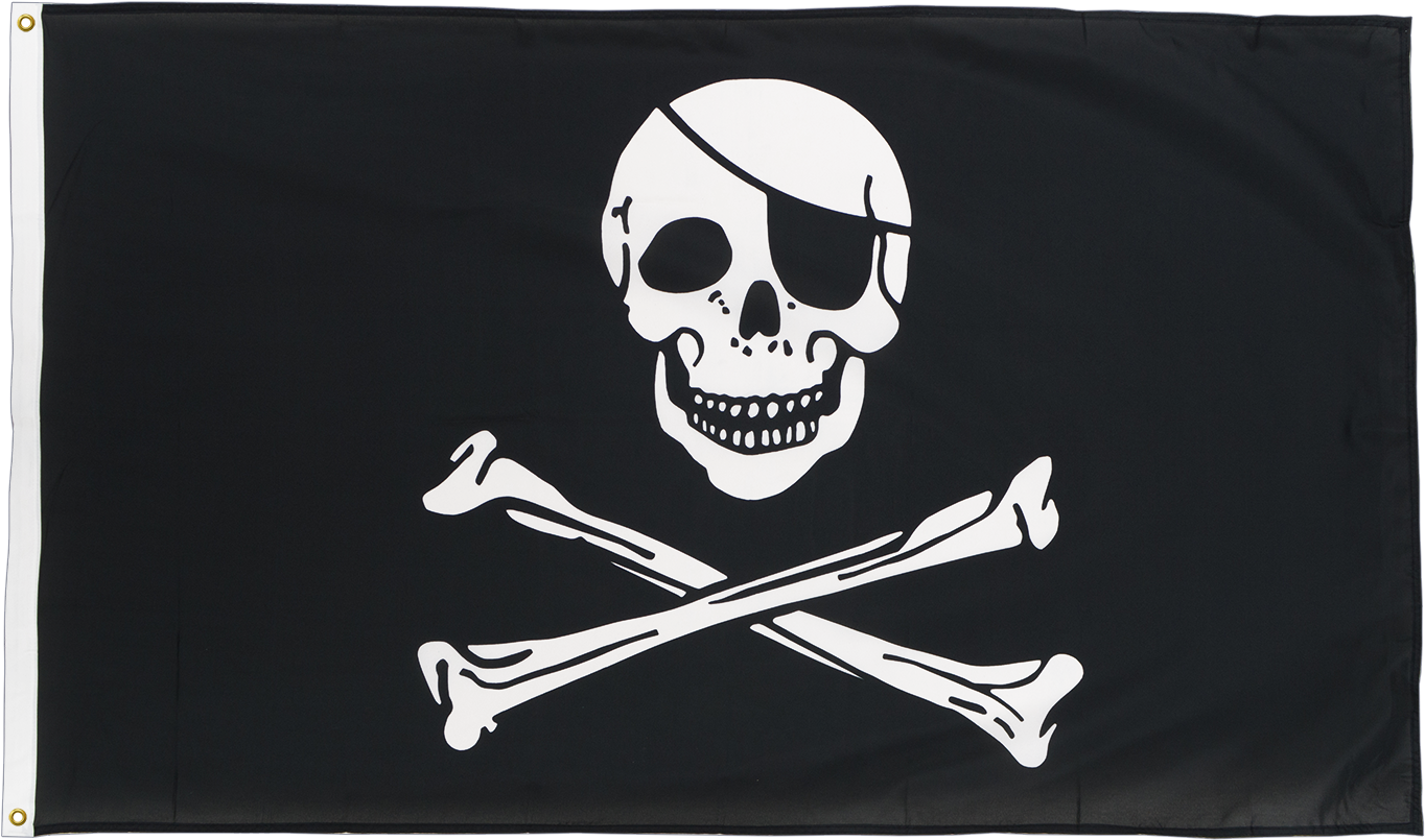 Pirate Skull And Bones - Pirate Flag (1500x981), Png Download