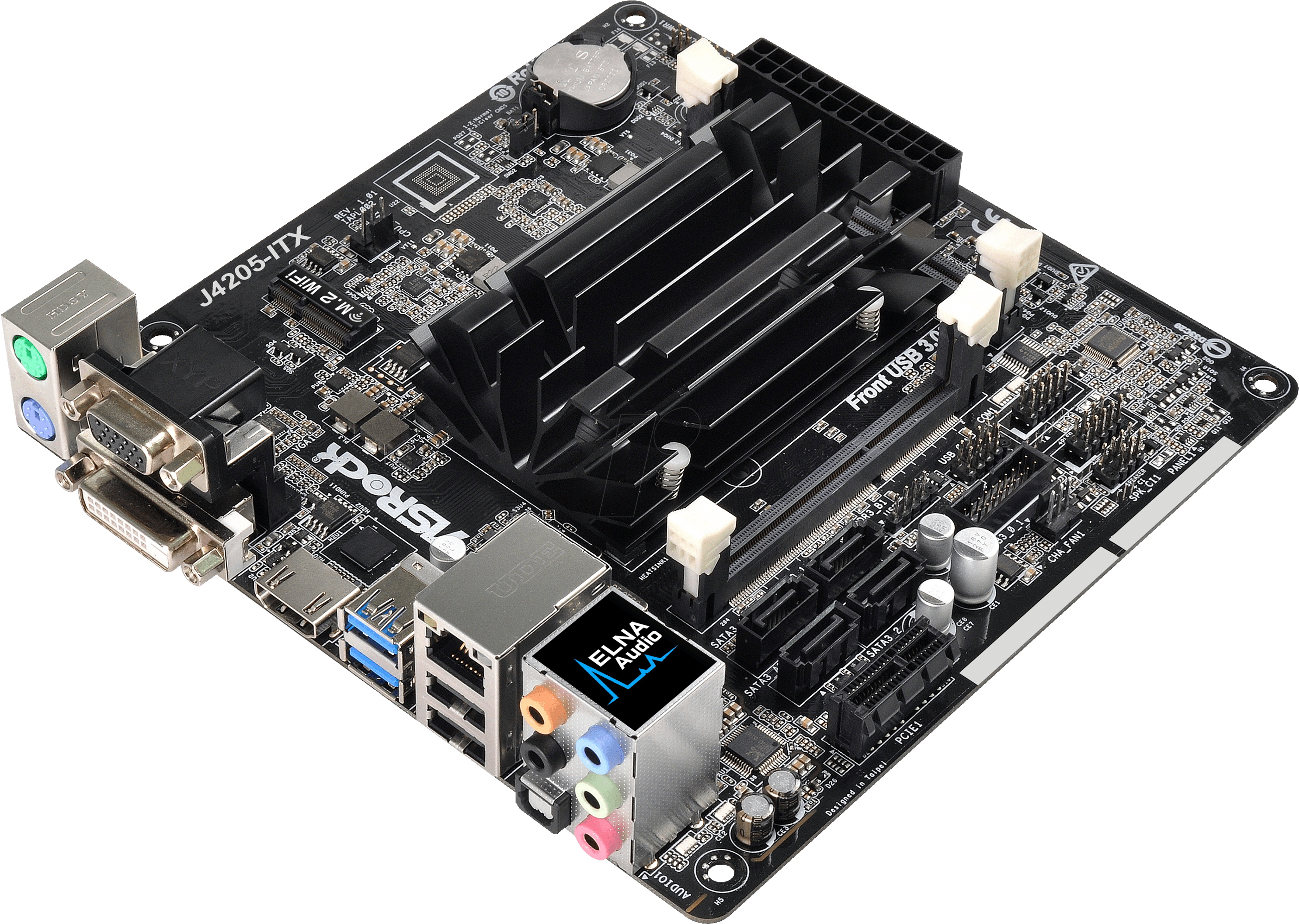 Mini Itx Motherboard With Intel Pentium J4205 Asrock - J3455 Itx (3000x1994), Png Download
