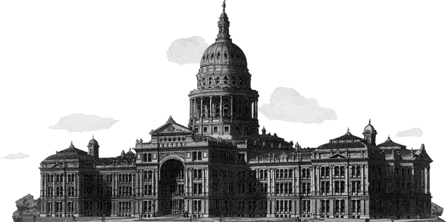 Texas State Capitol - Texas State Capitol Logo (905x451), Png Download