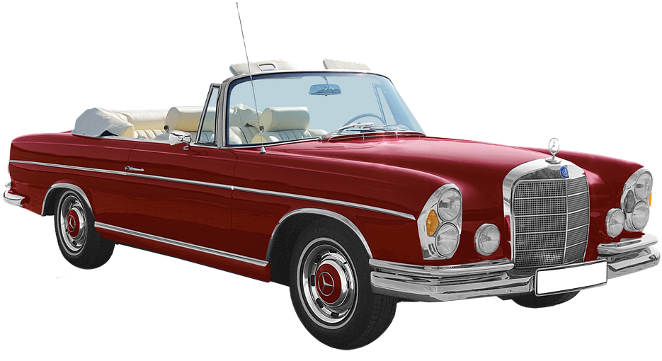 Classic Cars, Mercedes Benz - Mercedes W108 Png (960x563), Png Download