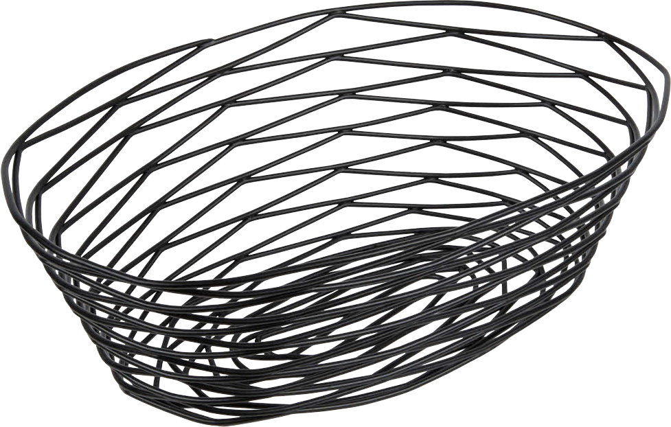 Artisan Black Oval Steel Basket - Storage Basket (977x622), Png Download