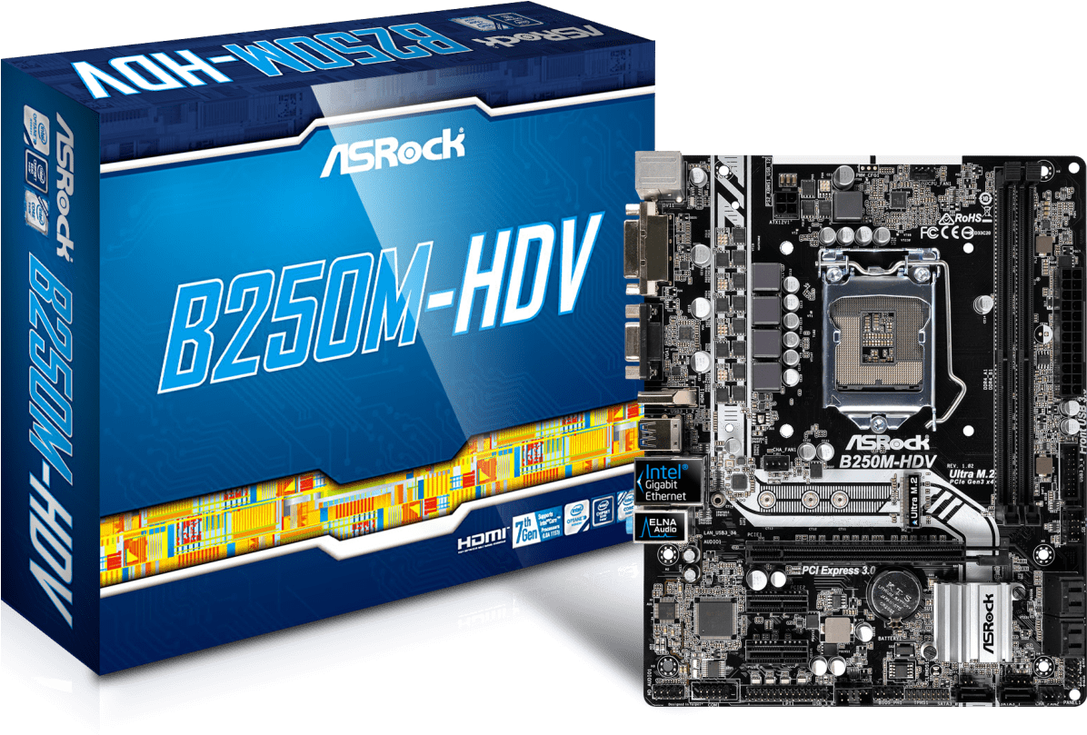 Computer Bargains Malta Asrock B250m-hdv Motherboard - Motherboard Asrock B250m Hdv (1200x1000), Png Download