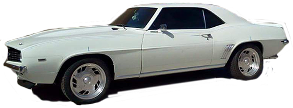 69camero-side - Transparent Classic Car Png (1009x373), Png Download