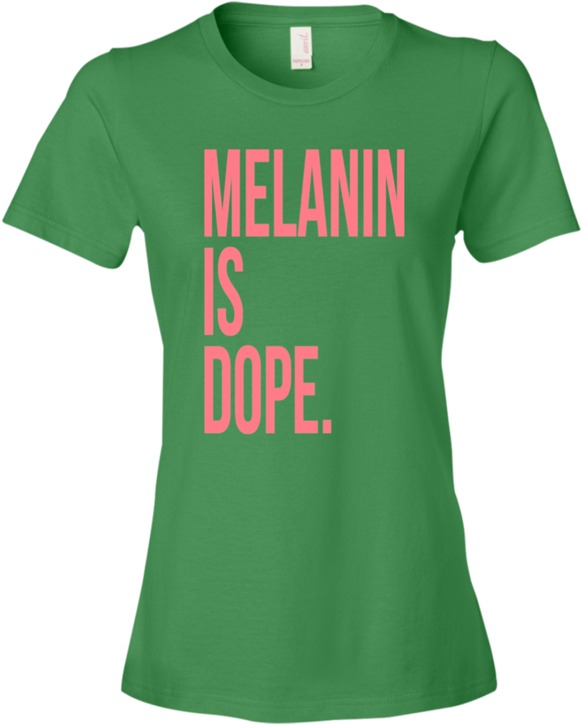 Melanin Is Dope Ladies' T-shirt - Active Shirt (1024x1024), Png Download