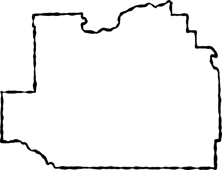 A Map Of Marion With A Black Squiggle Outline - Marion County Florida Outline (768x590), Png Download