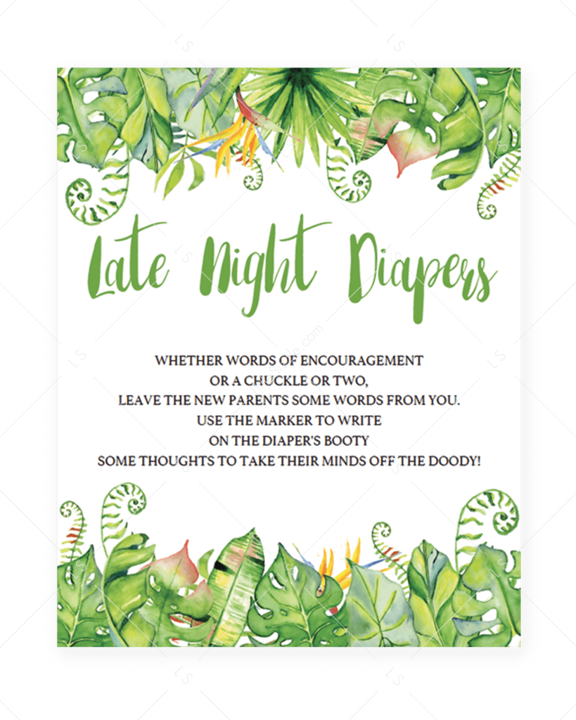 Luau Leaves Templates - Wishes For Baby Printable (819x1024), Png Download