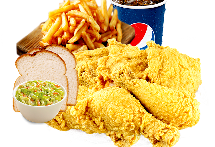 6pc Chicken Legs & Thighs - Cole Slaw (700x480), Png Download