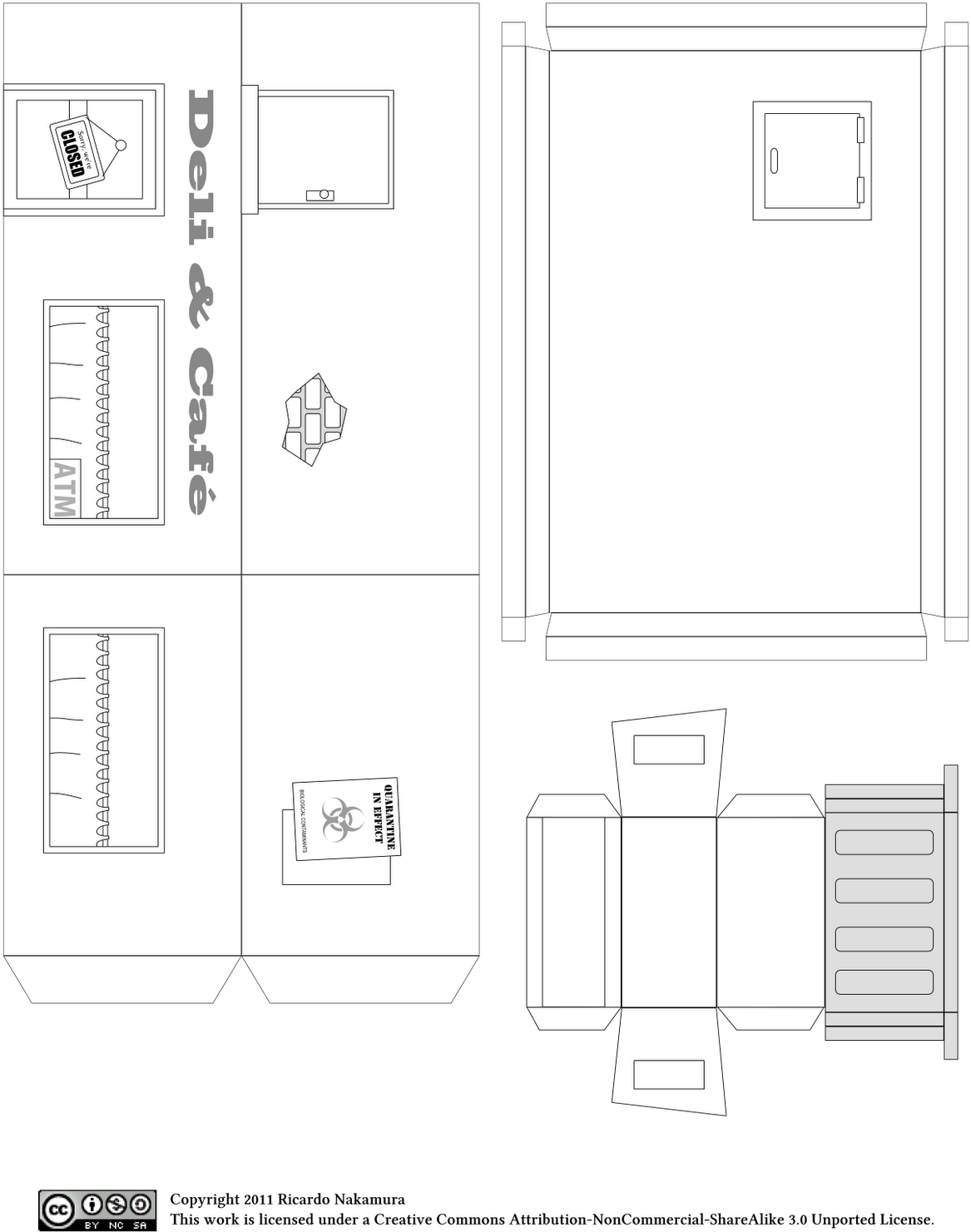 By Modding The Storefronts It's Possible To Use Them - Paper City Building Template (1202x1600), Png Download
