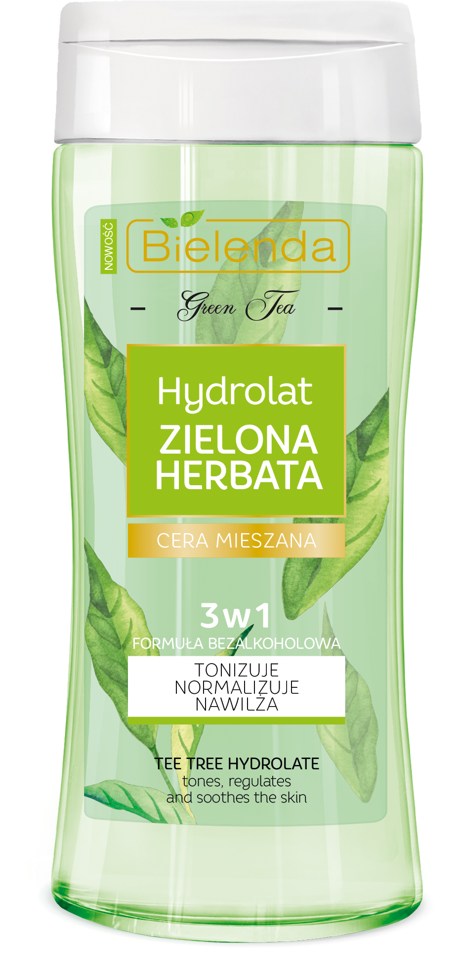 Green Tea Hydrolate 3 In 1 200 Ml - Bielenda Zielona Herbata Hydrolat 3w1 (963x2076), Png Download