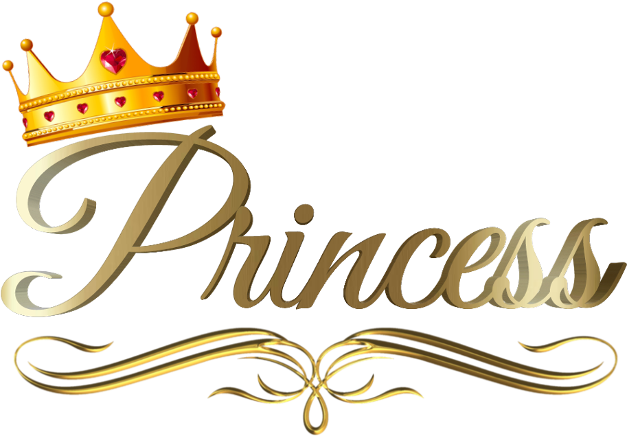 #princess #princesa #crown #coroa #gold #golden #ouro - Calligraphy (1024x1024), Png Download