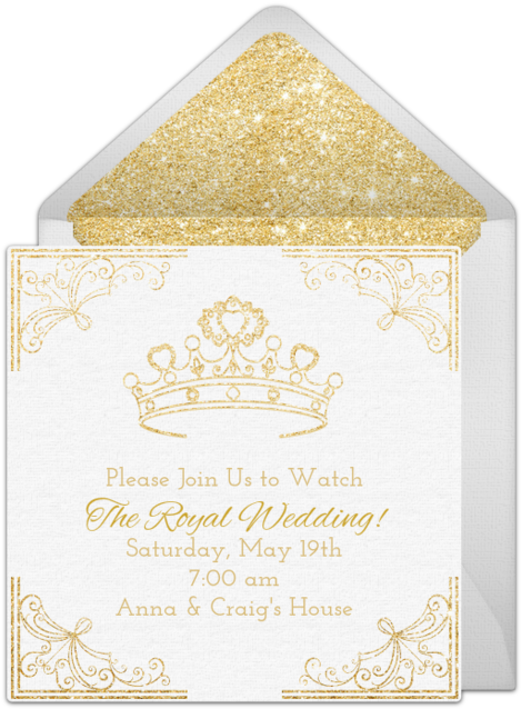 Princess Crown Online Invitation - Royal Wedding Invitations (650x650), Png Download