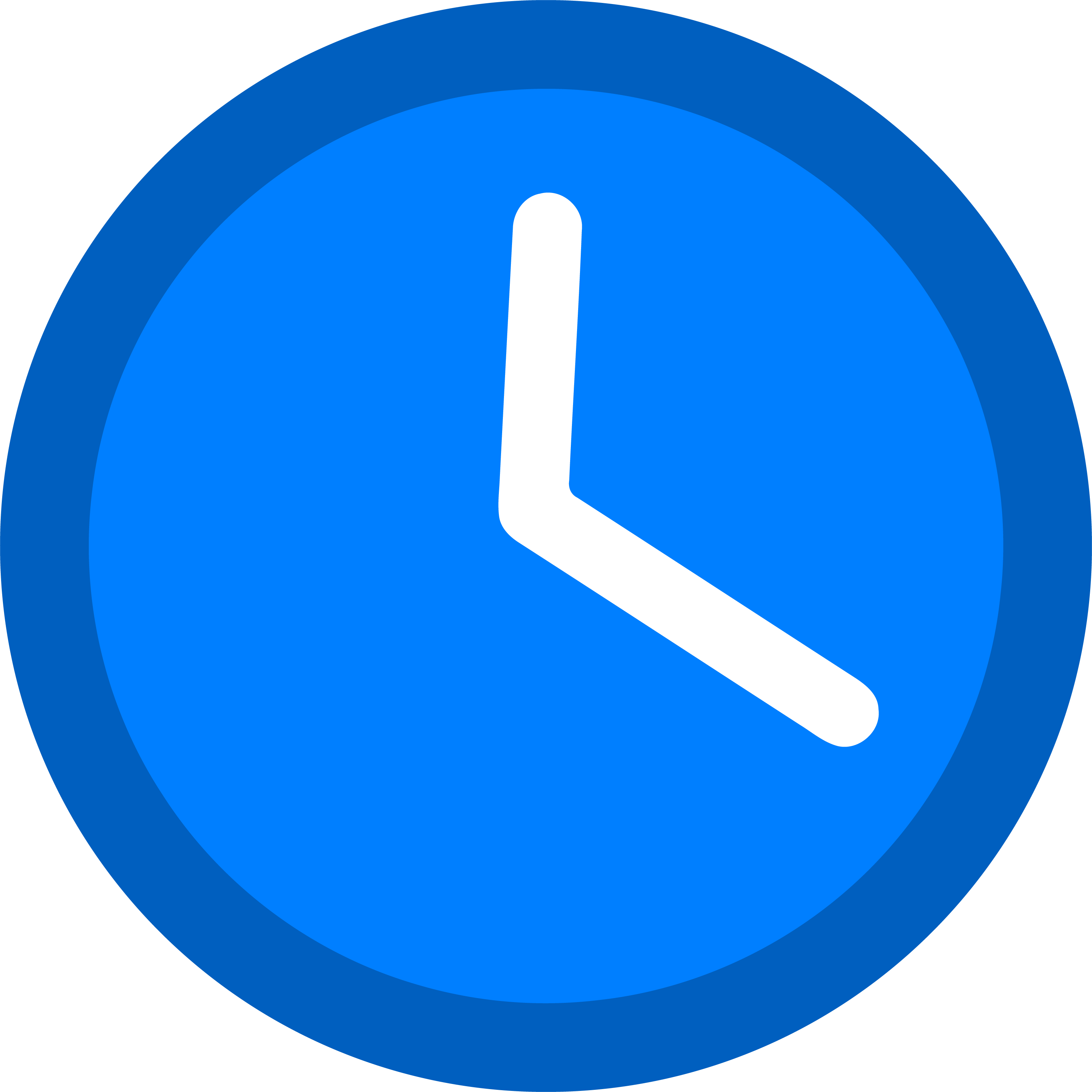 Clock Md Dodger Blue Clipart Png - Circle (2988x2988), Png Download
