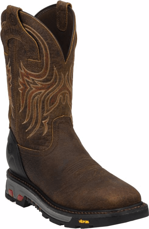 Wk2111 Justin Men's Pull On Commander X 5 Steel Toe - Waterproof Cowboy Boots Women (638x750), Png Download
