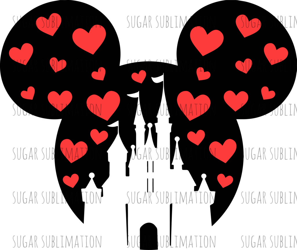 Disney - Castle - Mickey- Minnie - Sublimation Transfer - Disney World Castle Shirt (1024x863), Png Download