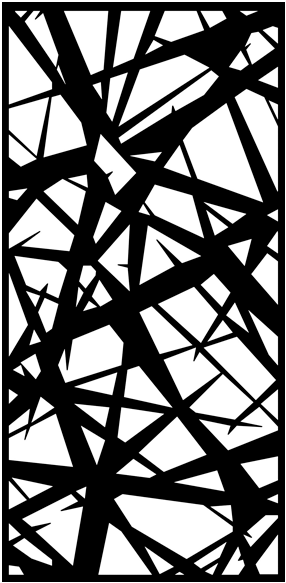 Abstract 017 A Laser Cut Screens, Decorative Screens, - Triangle (525x600), Png Download