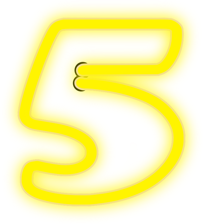Numeros En Colores Neon (654x720), Png Download