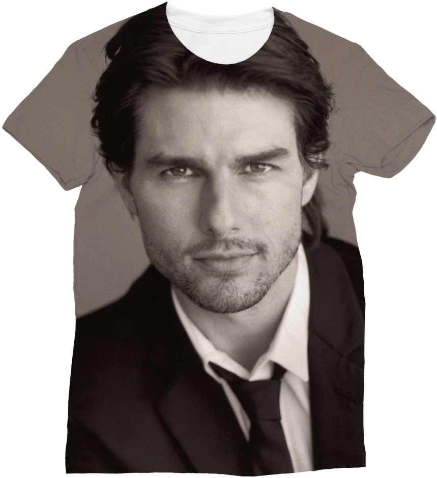 Tom Cruise In Black And White ﻿classic Sublimation - Tom Cruise Most Handsome Men (1024x1024), Png Download
