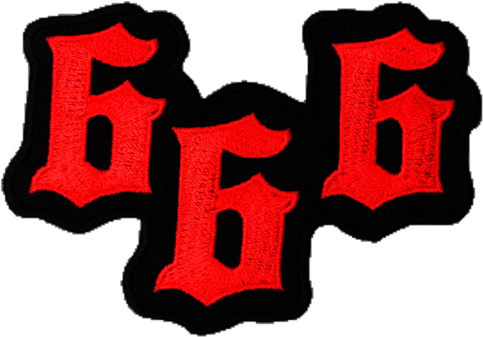 666 Sticker - Embroidered Patch (1024x1024), Png Download