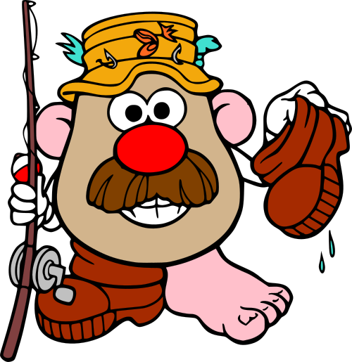 Mr Potato Head Fishing1 - Mr Potato Head (500x515), Png Download
