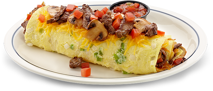 Big Steak Omelette - Simple Omelette Recipe In Urdu (720x480), Png Download