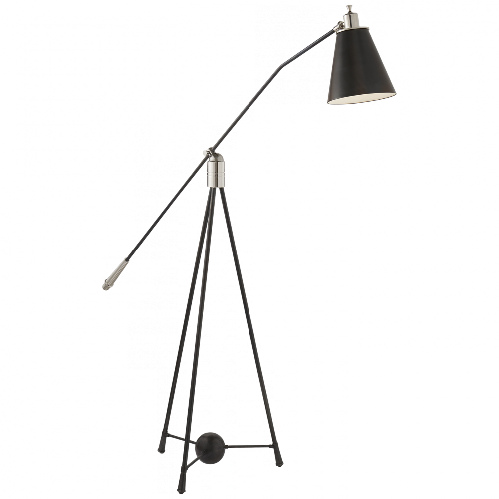 Magneto Floor Lamp In Polished Nickel And Bronze - Tripod (1000x1000), Png Download