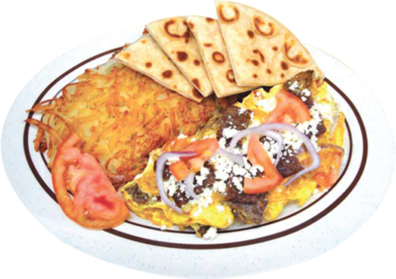 Alea Cafe Long Beach Ca Plates Omelettes Ⓒ - Taco (804x614), Png Download