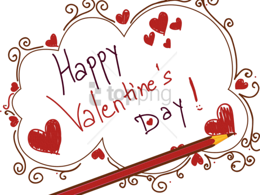Free Png Happy Valentines Day Sticker Png Image With - Valentine's Day February 14 (850x638), Png Download