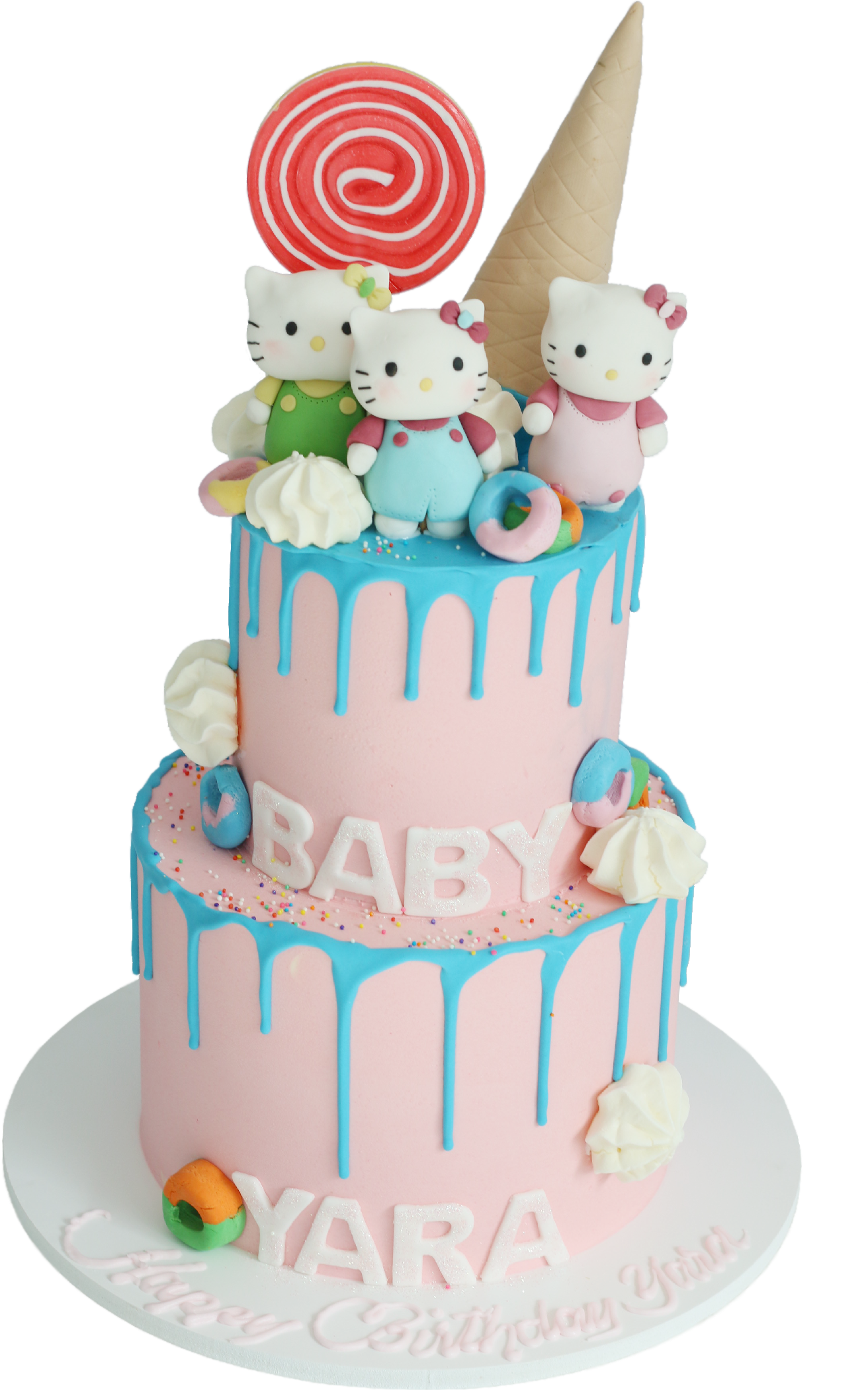 Hello Kitty Cake - Birthday Cake (1500x2100), Png Download