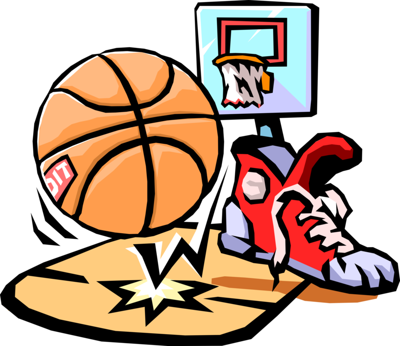 Vector Illustration Of Sport Of Basketball Ball With - Basketball Clip Art (811x700), Png Download