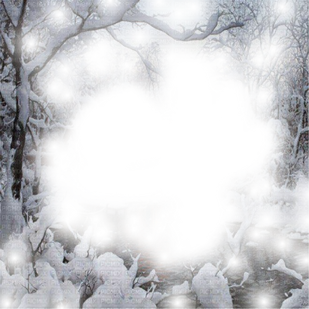 #frame #winter #ice #snow #christmas #trees #christmasframe (1024x1024), Png Download