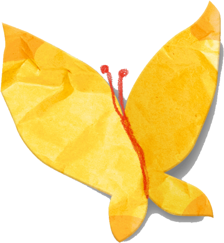 Blush Pink Kawaii Butterfly Yellow Yellowbutterfly - Picsart Photo Studio (1024x1024), Png Download