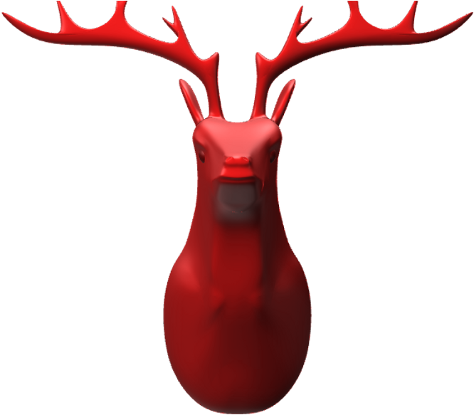 Reindeer Bust - Antler (1200x630), Png Download
