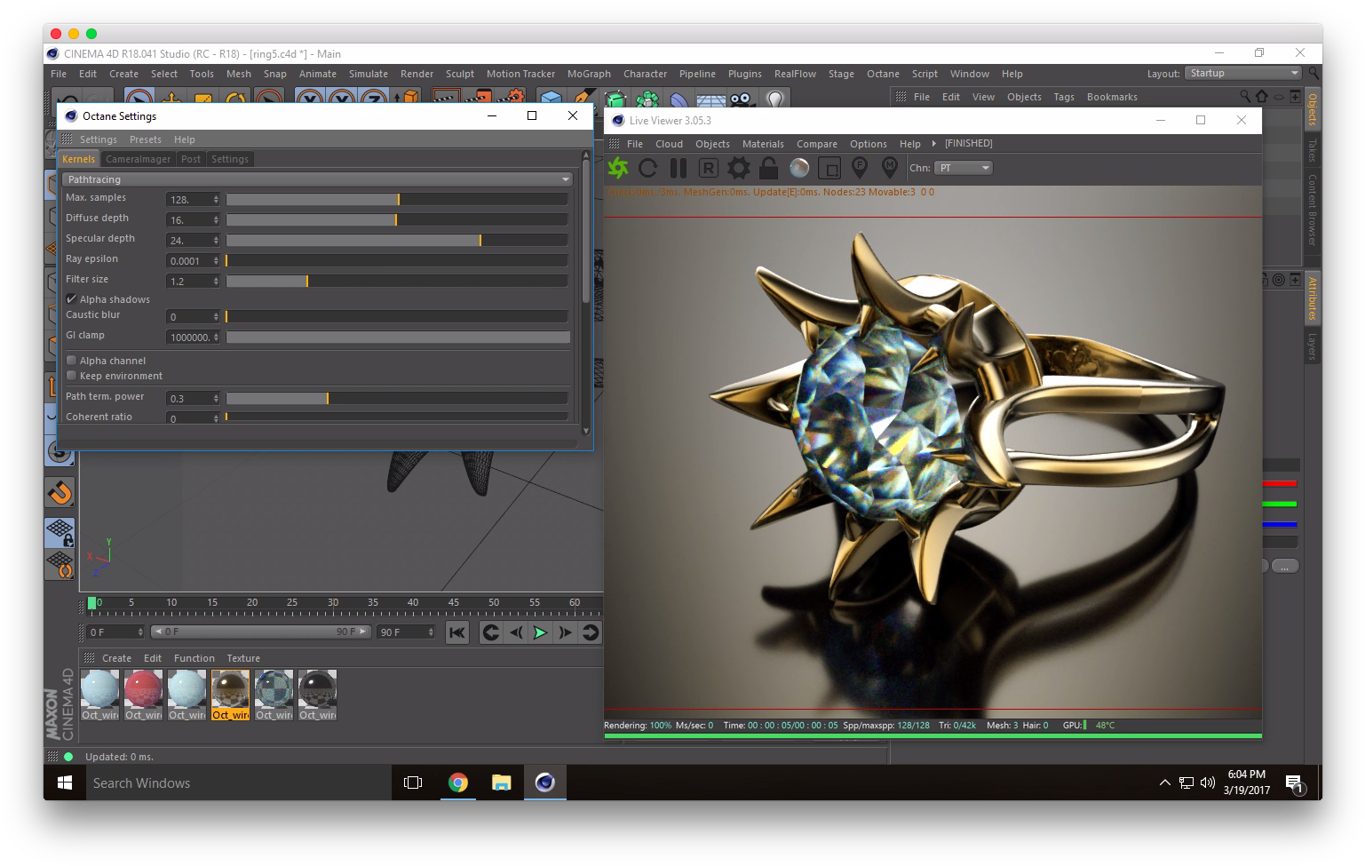 Octane Path Tracing Settings (1552x986), Png Download