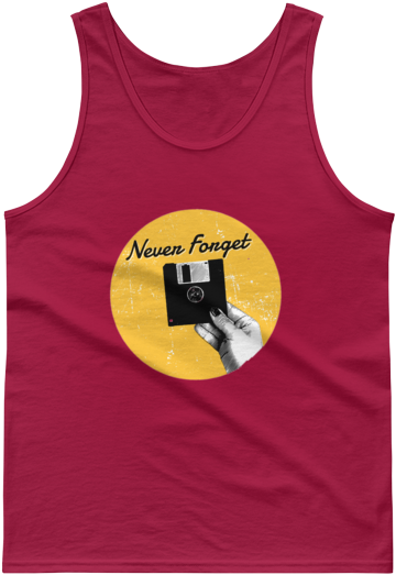 Never Forget The Floppy Disc Graphic Tank Top • Deliriousthreads - Active Tank (600x600), Png Download