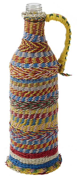 Vintage Woven Flask - Water Bottle (800x1120), Png Download