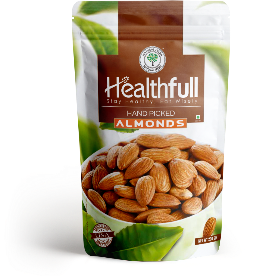 Homesuper Food Nuts Plain Almond - Almond (1000x1000), Png Download