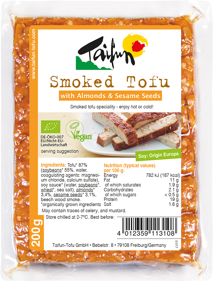 Smoked Tofu With Almonds & Sesame Seeds - Smoked Tofu With Almond And Sesame Seeds (749x980), Png Download