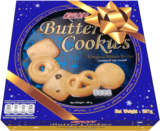 Amore Butter Cookies - Bredele (585x644), Png Download