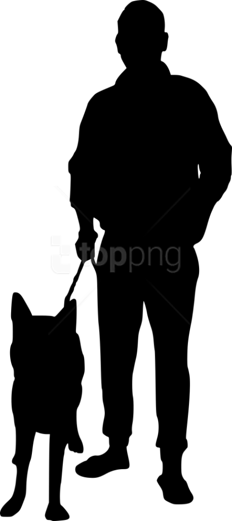 Dog Walking Silhouette Png - People Walking Silhouette Png (480x1074), Png Download