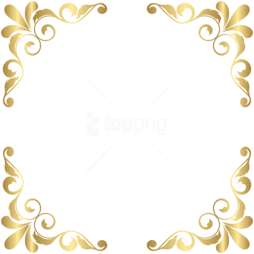 Free Png Download Gold Corners Transparent Clipart - Circle (850x849), Png Download