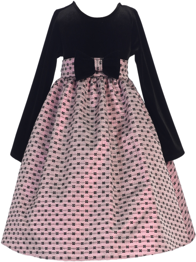 Black Velvet Girls Holiday Dress W - Best Eastern Uzbekistan Hotel (683x1024), Png Download
