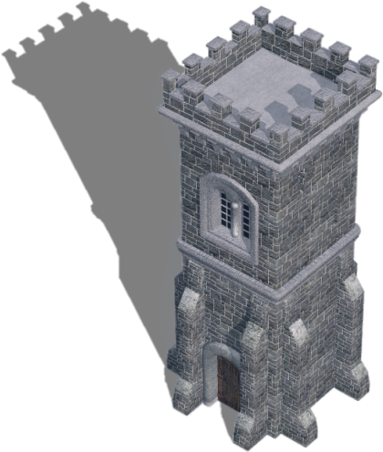 Castle Tower C Blu - Castle Tower Png (614x614), Png Download